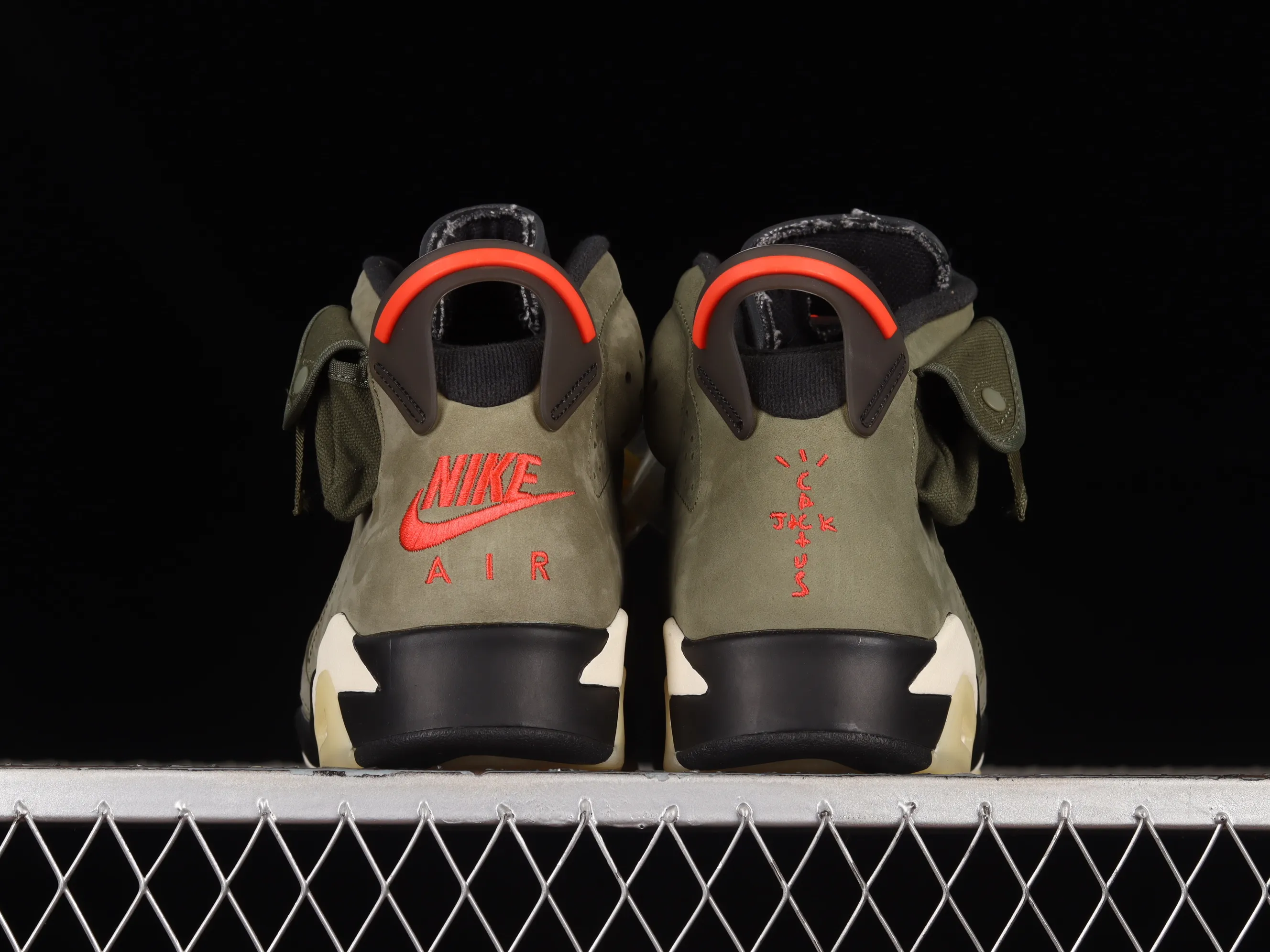 All Categories Air Jordan Jordan Series Basketball Shoes Air Jordan 6 LJR Version Travis Scott x Air Jordan 6 AJ6 TS Joint Pocket Army Green Basketball Shoes CN1084-200